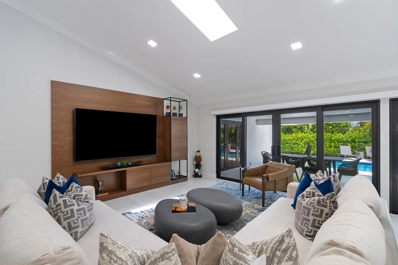 Cozy seating in contemporary living room